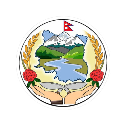 Seal of Koshi Pradesh alternative (Nepal) (Coat of Arms) STICKER Vinyl Kiss-Cut Decal 3 Inch White - The Sticker Space