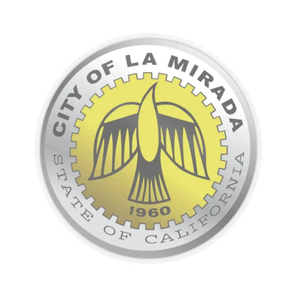 Seal of La Mirada California (United States) STICKER Vinyl Kiss-Cut Decal 6 Inch Transparent - The Sticker Space