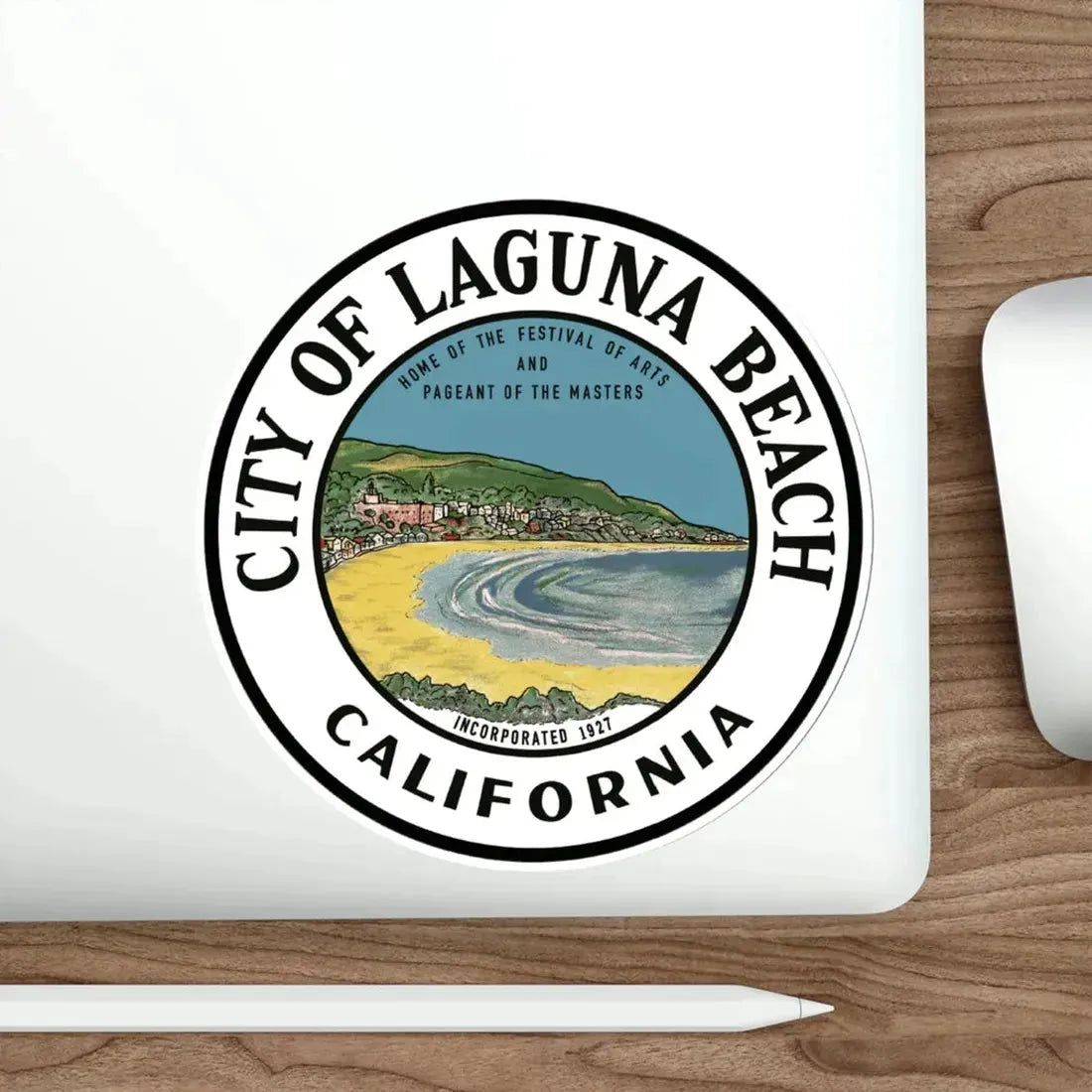 Seal of Laguna Beach California USA STICKER Vinyl Die-Cut Decal - The Sticker Space