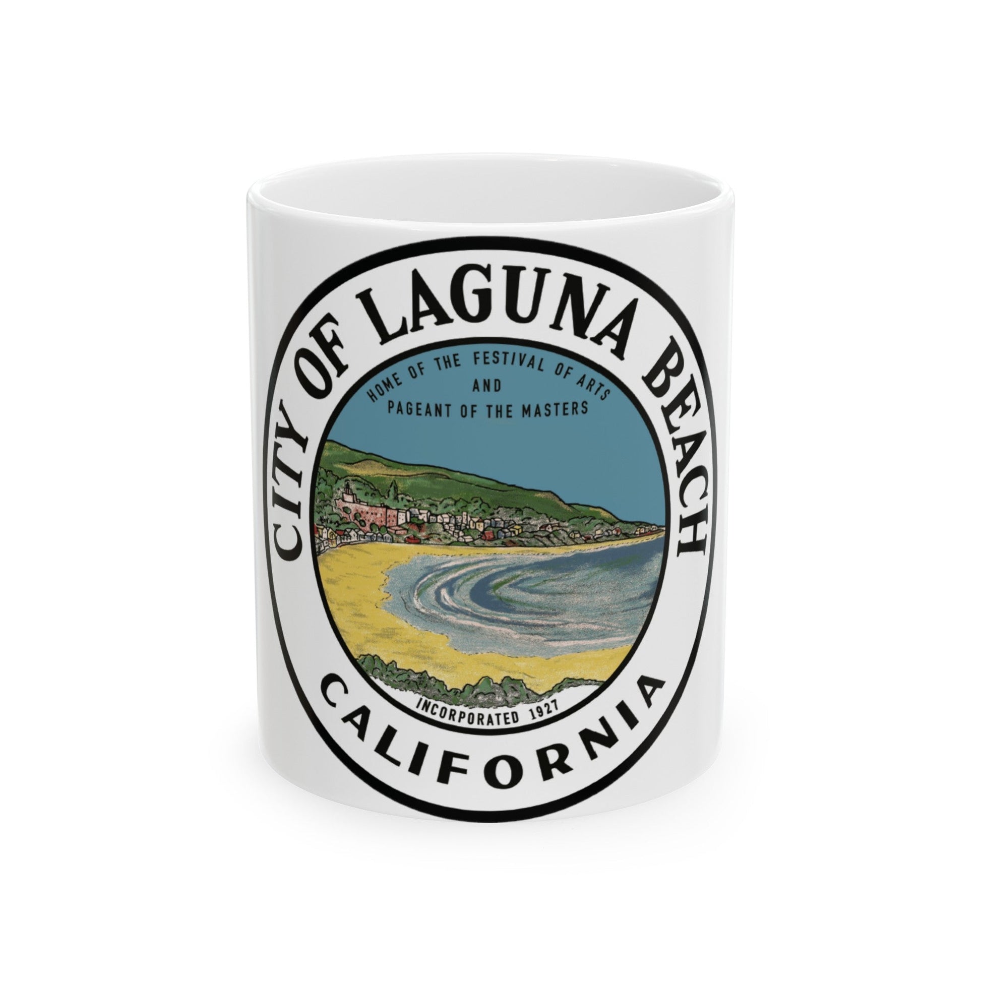 Seal of Laguna Beach California - White Coffee Mug-The Sticker Space