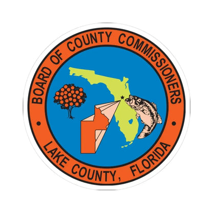 Seal of Lake County Florida (United States) STICKER Vinyl Kiss-Cut Decal 3 Inch White - The Sticker Space