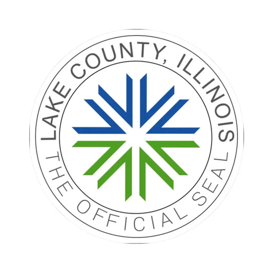Seal of Lake County Illinois (United States) STICKER Vinyl Kiss-Cut Decal 2 Inch White - The Sticker Space