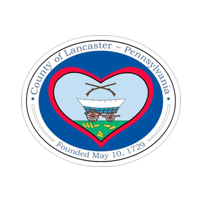 Seal of Lancaster County, Pennsylvania USA STICKER Vinyl Die-Cut Decal 2 Inch - The Sticker Space