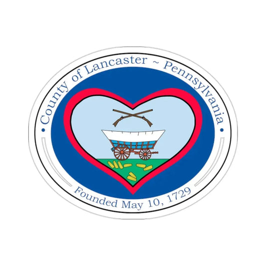 Seal of Lancaster County, Pennsylvania USA STICKER Vinyl Die-Cut Decal 2 Inch - The Sticker Space