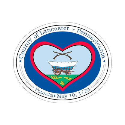 Seal of Lancaster County, Pennsylvania USA STICKER Vinyl Die-Cut Decal 4 Inch - The Sticker Space