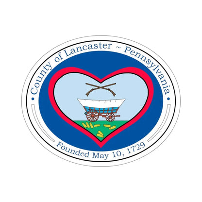 Seal of Lancaster County, Pennsylvania USA STICKER Vinyl Die-Cut Decal 5 Inch - The Sticker Space
