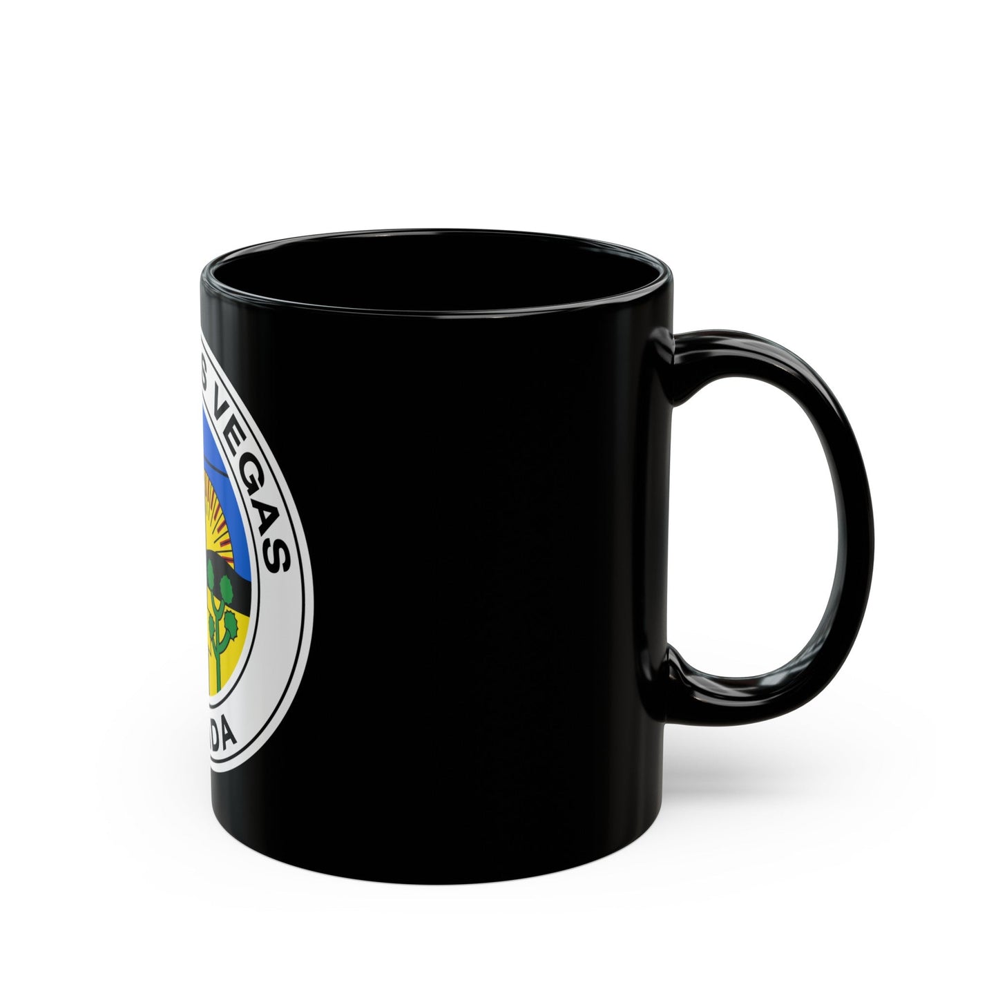 Seal of Las Vegas Nevada - Black Coffee Mug-The Sticker Space