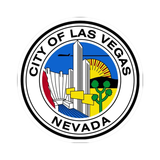 Seal of Las Vegas Nevada - STICKER Vinyl Kiss-Cut Decal 2 Inch White - The Sticker Space