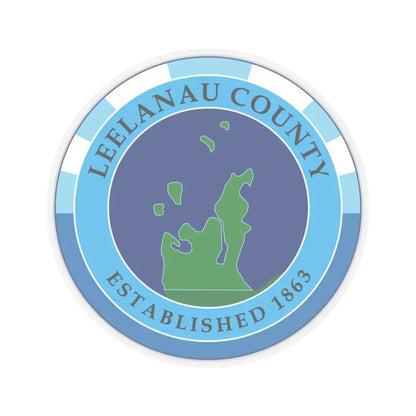 Seal of Leelanau County Michigan (United States) STICKER Vinyl Kiss-Cut Decal 6 Inch Transparent - The Sticker Space