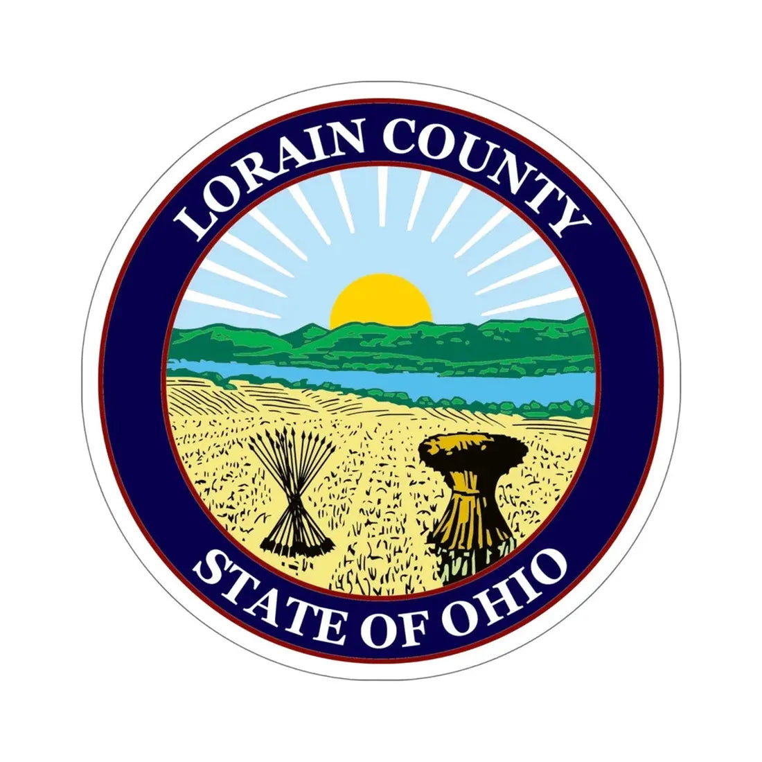Seal of Lorain County, Ohio USA STICKER Vinyl Die-Cut Decal 6 Inch - The Sticker Space