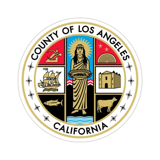 Seal of Los Angeles County, California USA STICKER Vinyl Die-Cut Decal 2 Inch - The Sticker Space
