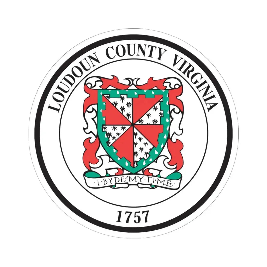 Seal of Loudoun County Virginia (United States) STICKER Vinyl Kiss-Cut Decal 6 Inch White - The Sticker Space
