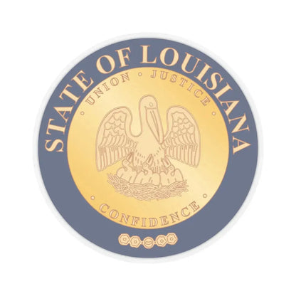 Seal of Louisiana 1902 2006 - STICKER Vinyl Kiss-Cut Decal 4 Inch Transparent - The Sticker Space