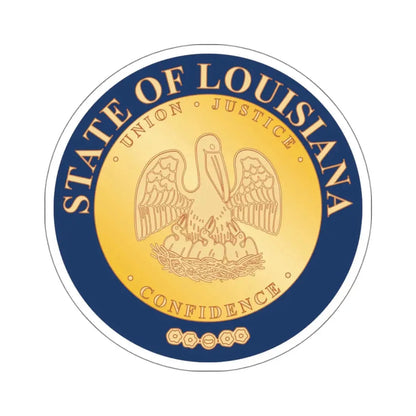 Seal of Louisiana 1902 2006 - STICKER Vinyl Kiss-Cut Decal 4 Inch White - The Sticker Space
