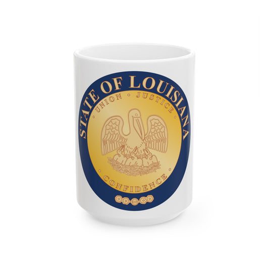 Seal of Louisiana 1902 2006 - White Coffee Mug-The Sticker Space