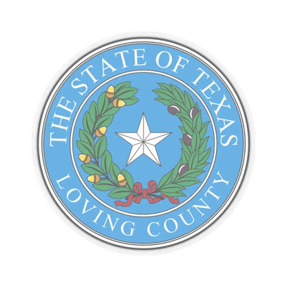 Seal of Loving County Texas (United States) STICKER Vinyl Kiss-Cut Decal 3 Inch Transparent - The Sticker Space