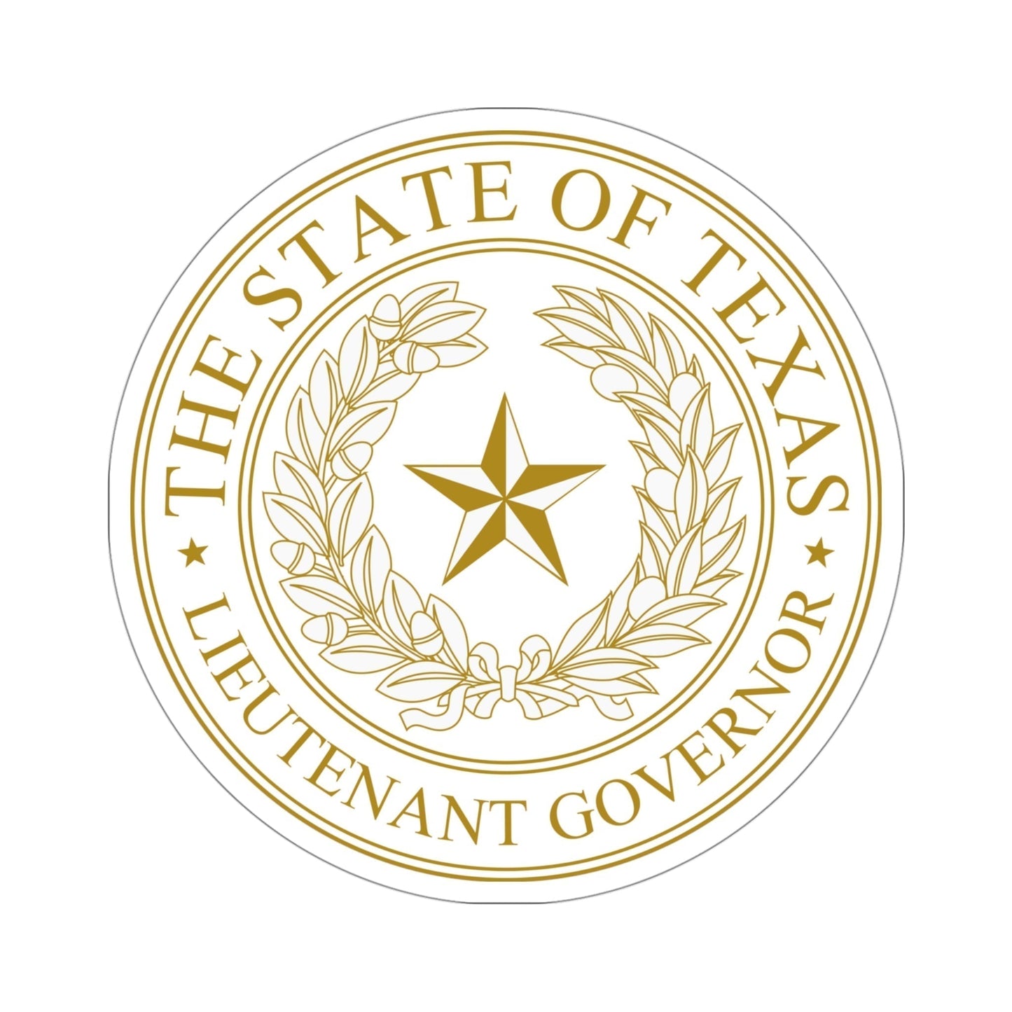 Seal of Lt Governor of Texas STICKER Vinyl Die-Cut Decal-4 Inch-The Sticker Space