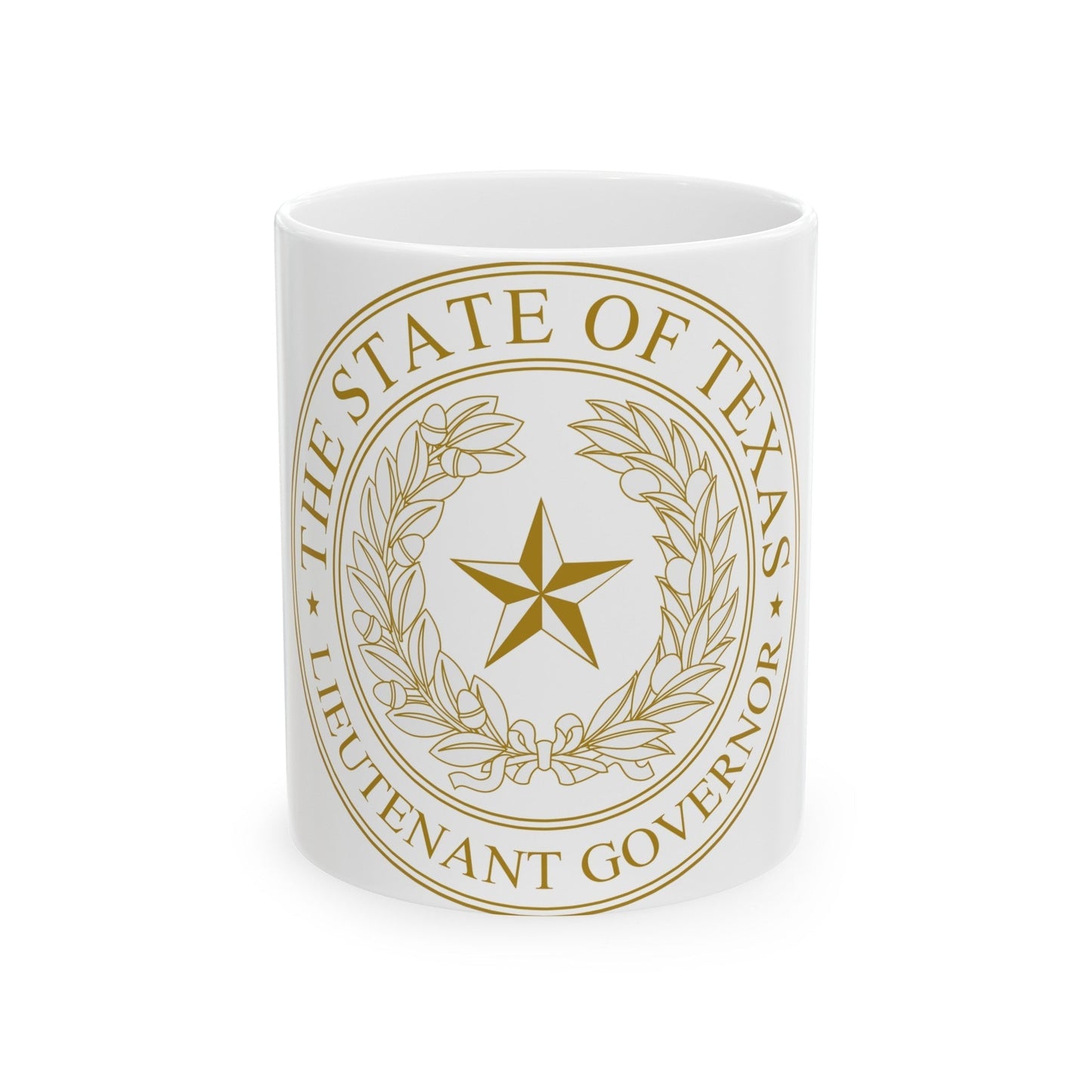 Seal of Lt Governor of Texas - White Coffee Mug-11oz-The Sticker Space