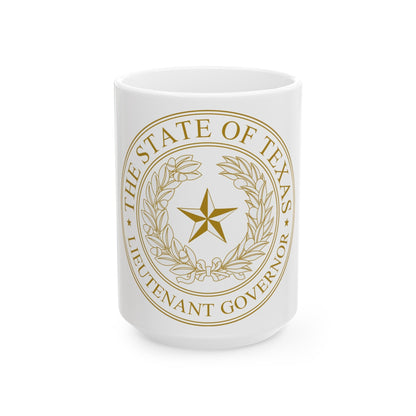 Seal of Lt Governor of Texas - White Coffee Mug-15oz-The Sticker Space