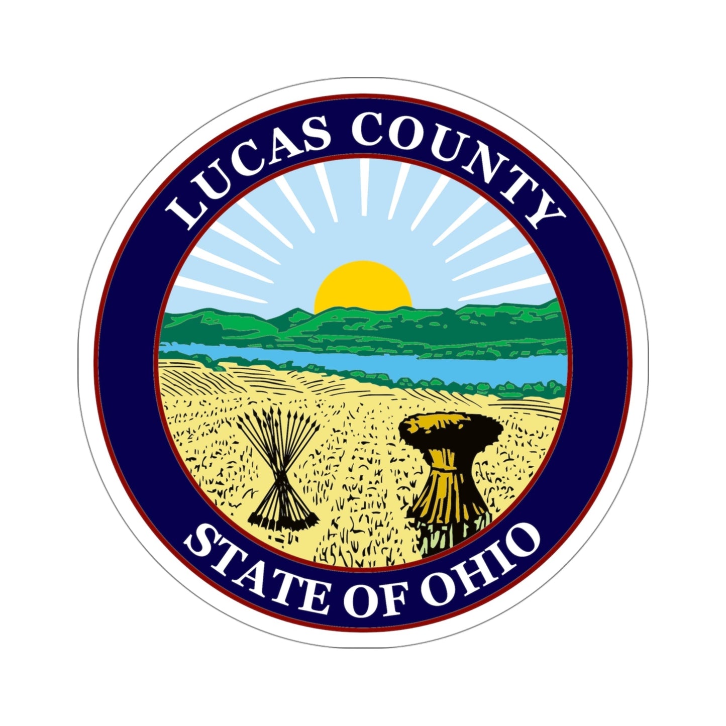 Seal of Lucas County, Ohio USA STICKER Vinyl Die-Cut Decal-4 Inch-The Sticker Space