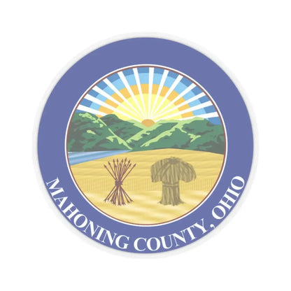 Seal of Mahoning County Ohio (United States) STICKER Vinyl Kiss-Cut Decal 2 Inch Transparent - The Sticker Space