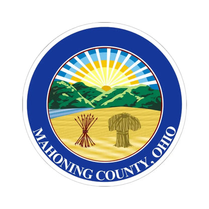 Seal of Mahoning County Ohio (United States) STICKER Vinyl Kiss-Cut Decal 6 Inch White - The Sticker Space