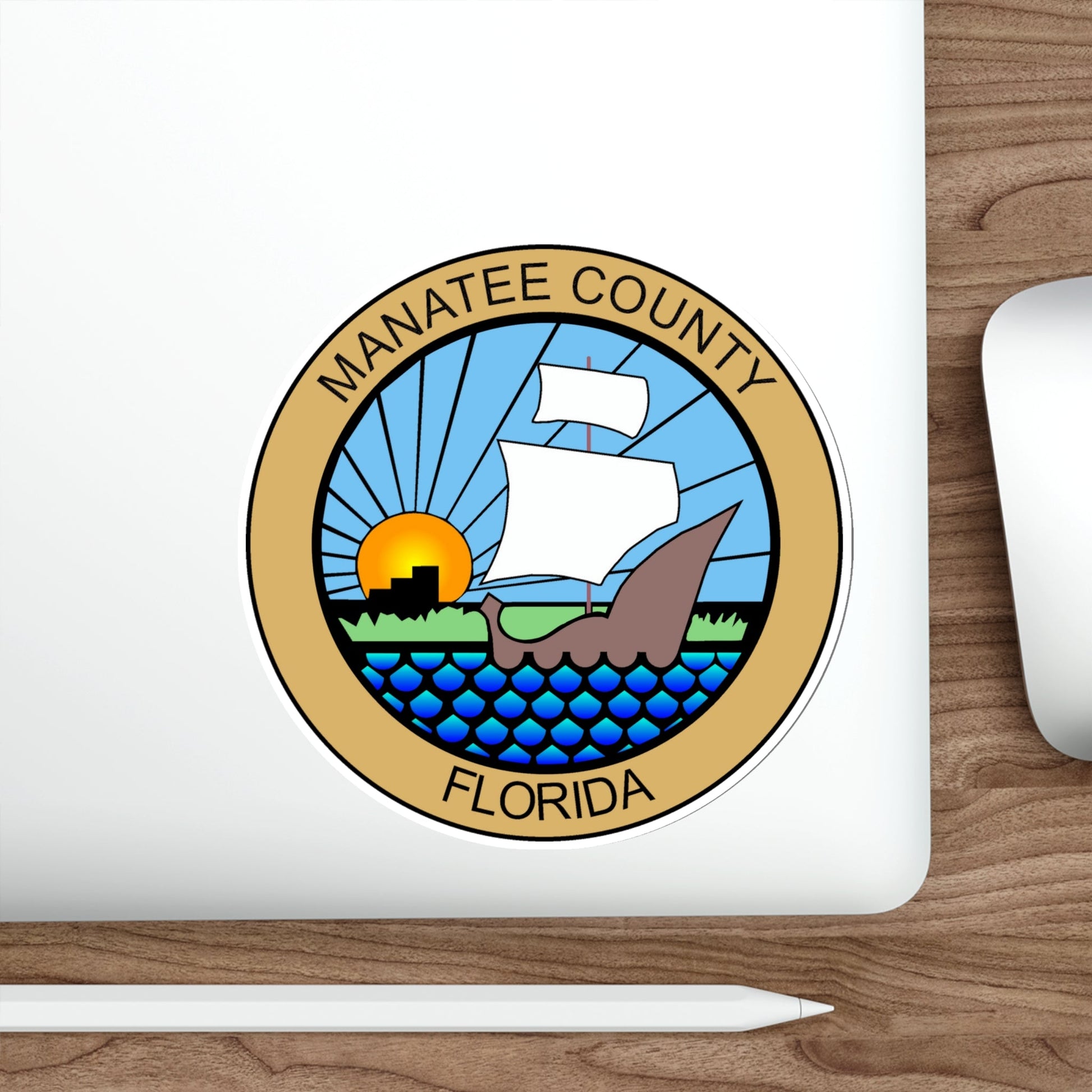 Seal of Manatee County Florida USA STICKER Vinyl Die-Cut Decal-The Sticker Space