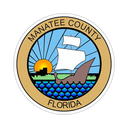 Seal of Manatee County Florida USA STICKER Vinyl Die-Cut Decal 4 Inch - The Sticker Space