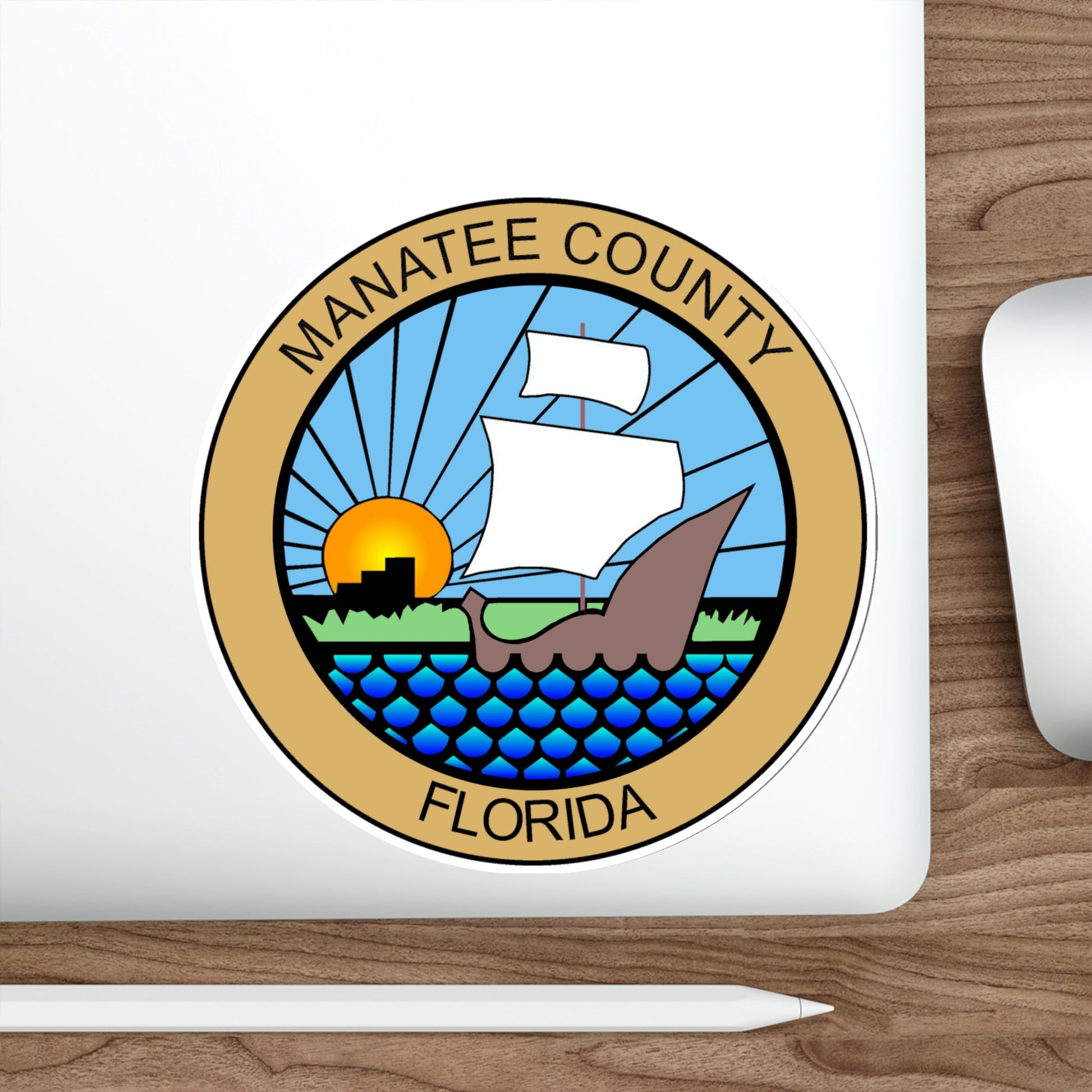 Seal of Manatee County Florida USA STICKER Vinyl Die-Cut Decal-The Sticker Space