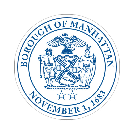 Seal of Manhattan New York USA STICKER Vinyl Die-Cut Decal-2 Inch-The Sticker Space