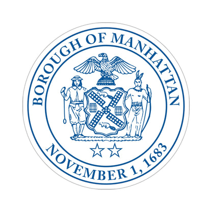 Seal of Manhattan New York USA STICKER Vinyl Die-Cut Decal-3 Inch-The Sticker Space