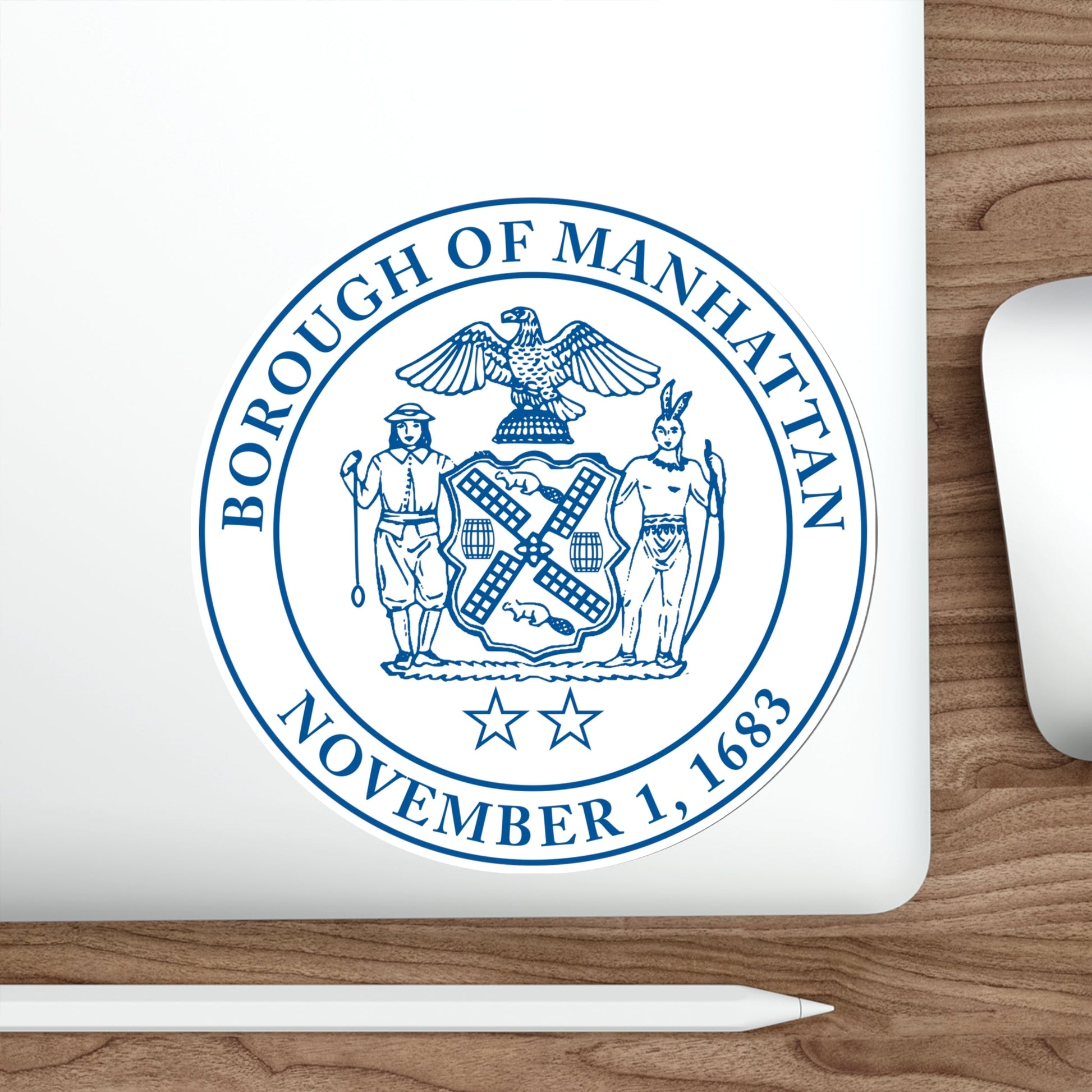 Seal of Manhattan New York USA STICKER Vinyl Die-Cut Decal-The Sticker Space