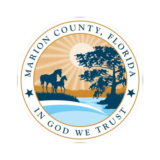 Seal of Marion County Florida (United States) STICKER Vinyl Kiss-Cut Decal 2 Inch White - The Sticker Space