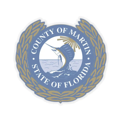 Seal of Martin County Florida (United States) STICKER Vinyl Kiss-Cut Decal 2 Inch Transparent - The Sticker Space