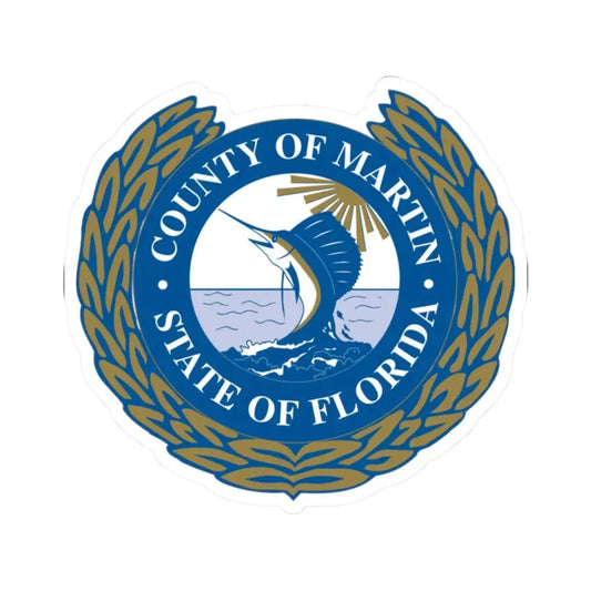 Seal of Martin County Florida (United States) STICKER Vinyl Kiss-Cut Decal 2 Inch White - The Sticker Space