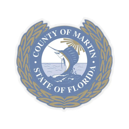 Seal of Martin County Florida (United States) STICKER Vinyl Kiss-Cut Decal 4 Inch Transparent - The Sticker Space