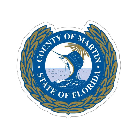 Seal of Martin County, Florida USA STICKER Vinyl Die-Cut Decal 6 Inch - The Sticker Space