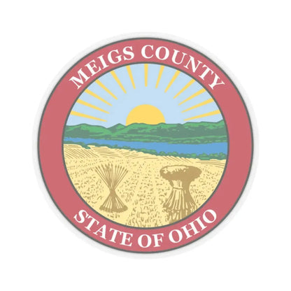 Seal of Meigs County Ohio (United States) STICKER Vinyl Kiss-Cut Decal 2 Inch Transparent - The Sticker Space