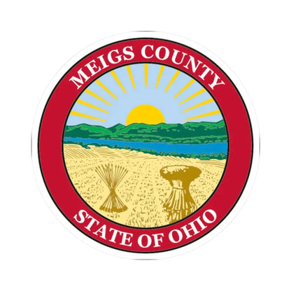 Seal of Meigs County Ohio (United States) STICKER Vinyl Kiss-Cut Decal 2 Inch White - The Sticker Space