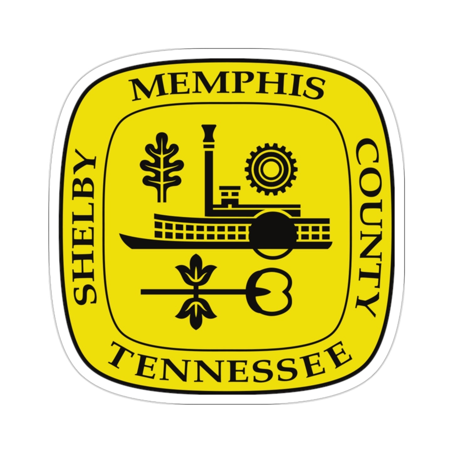 Seal of Memphis TN USA STICKER Vinyl Die-Cut Decal-2 Inch-The Sticker Space