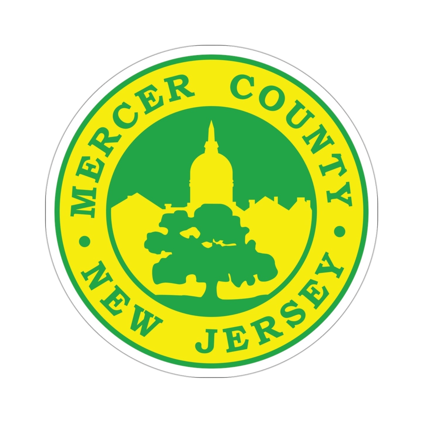 Seal of Mercer County, New Jersey USA STICKER Vinyl Die-Cut Decal-3 Inch-The Sticker Space