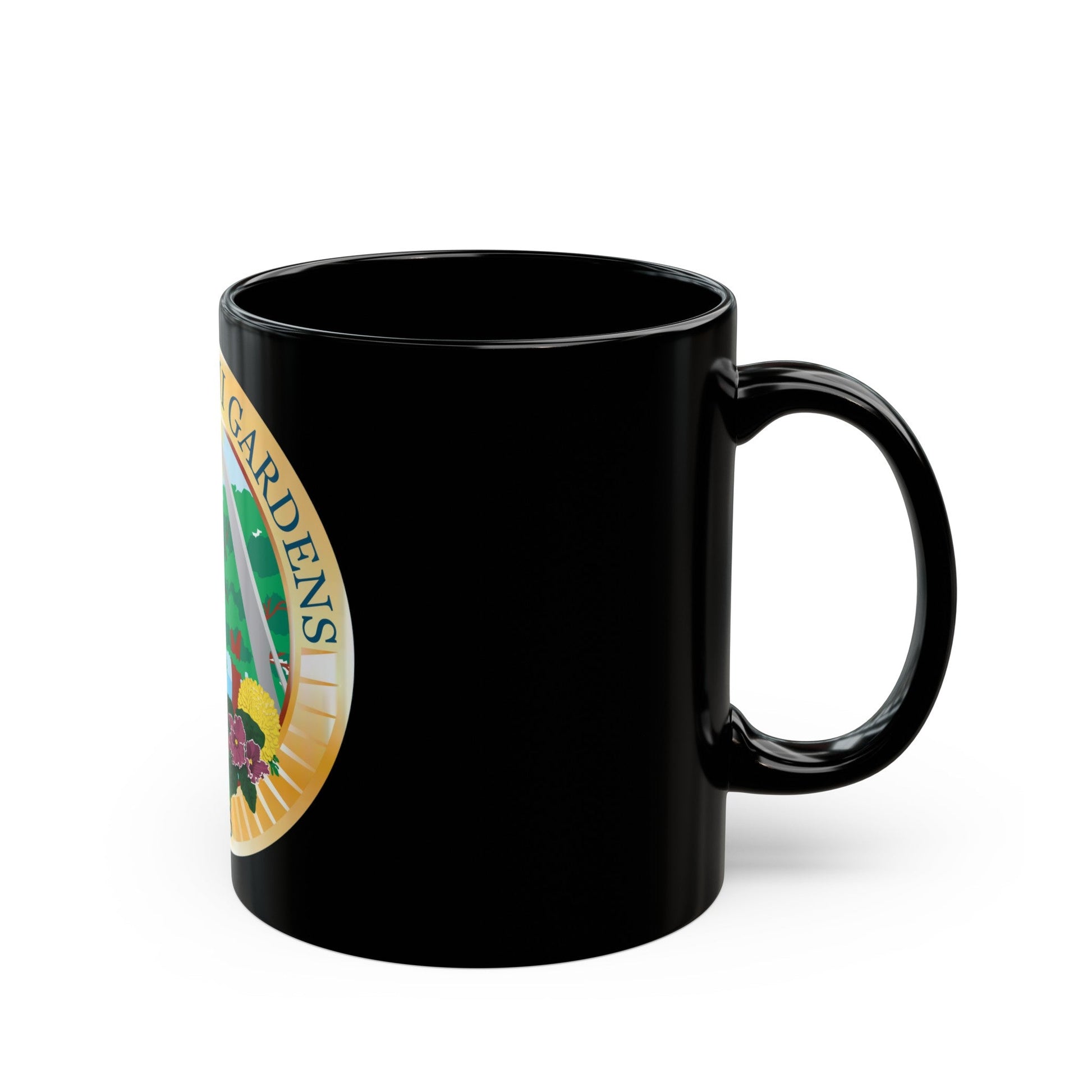 Seal of Miami Gardens Florida - Black Coffee Mug-The Sticker Space