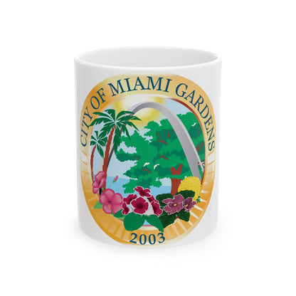 Seal of Miami Gardens Florida - White Coffee Mug-11oz-The Sticker Space