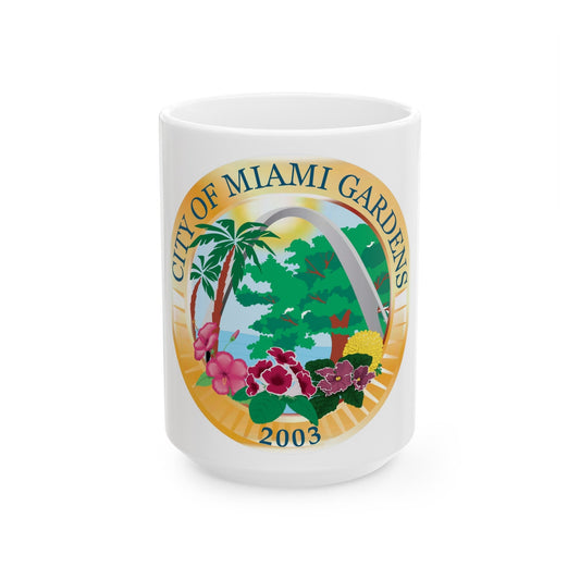 Seal of Miami Gardens Florida - White Coffee Mug-15oz-The Sticker Space