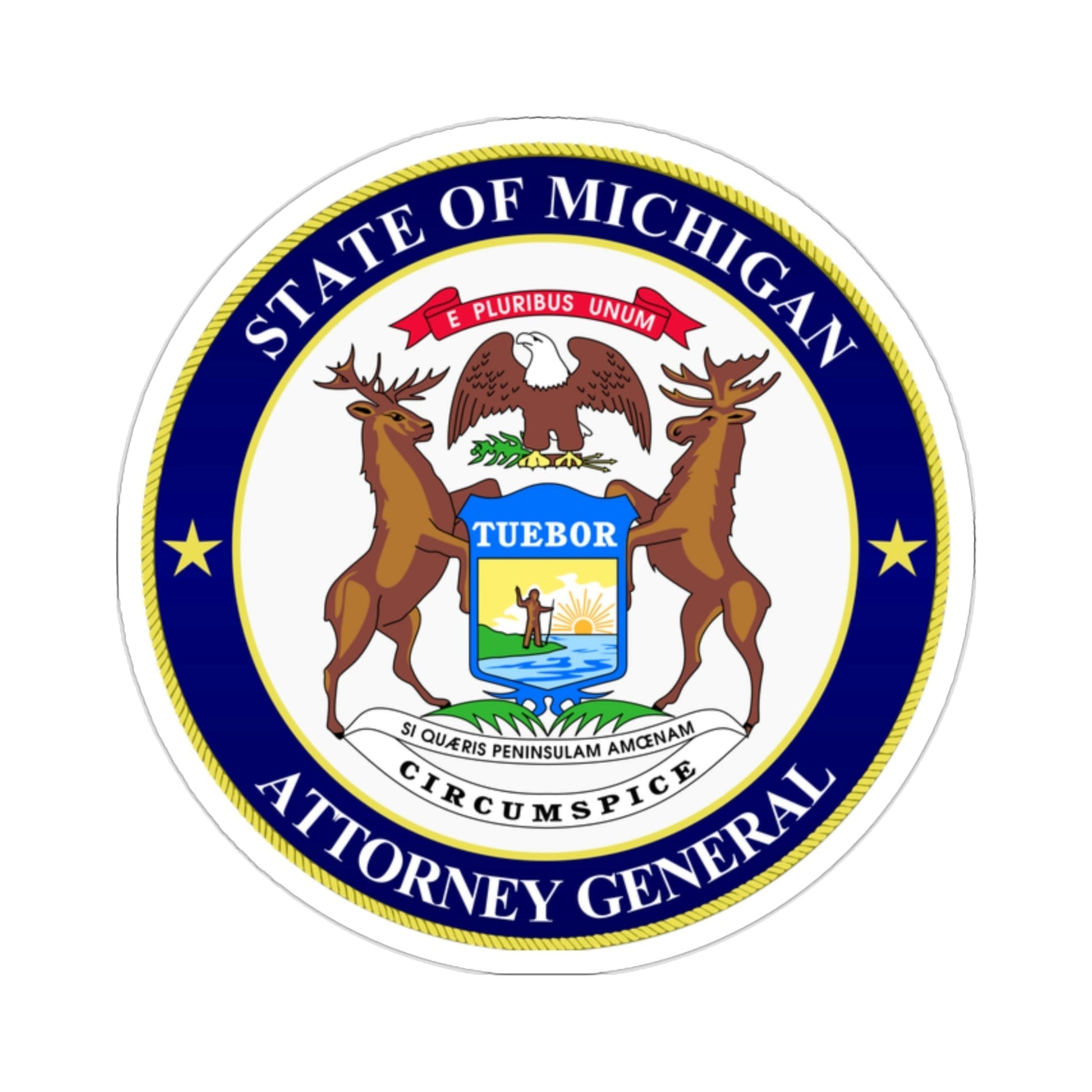 Seal of Michigan Attorney General STICKER Vinyl Die-Cut Decal-2 Inch-The Sticker Space