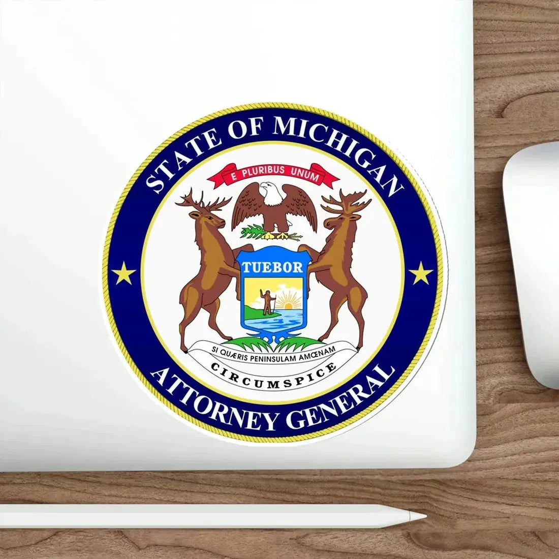 Seal of Michigan Attorney General STICKER Vinyl Die-Cut Decal - The Sticker Space