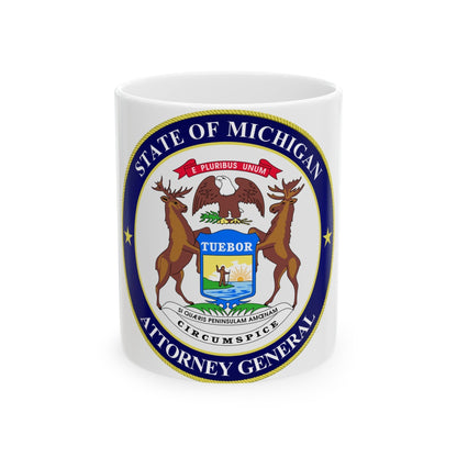 Seal of Michigan Attorney General - White Coffee Mug-11oz-The Sticker Space