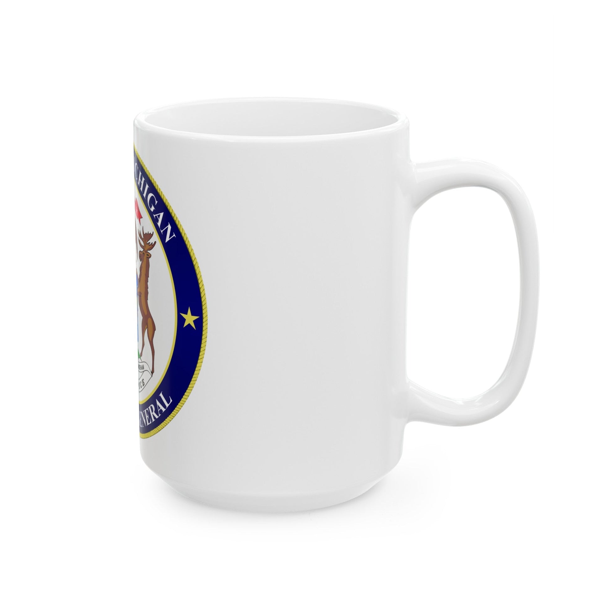 Seal of Michigan Attorney General - White Coffee Mug-The Sticker Space