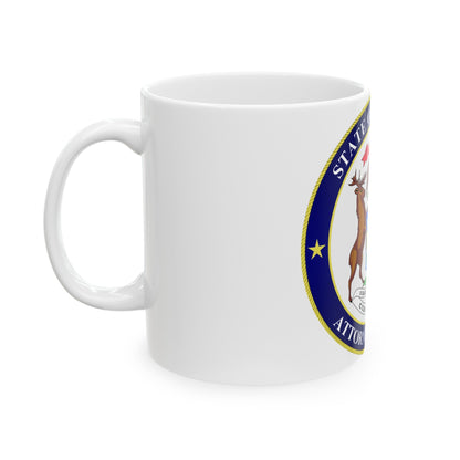 Seal of Michigan Attorney General - White Coffee Mug-The Sticker Space