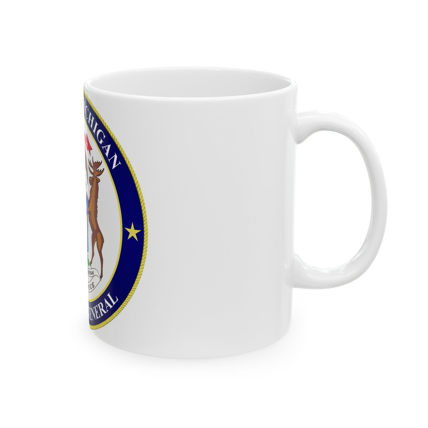 Seal of Michigan Attorney General - White Coffee Mug-The Sticker Space